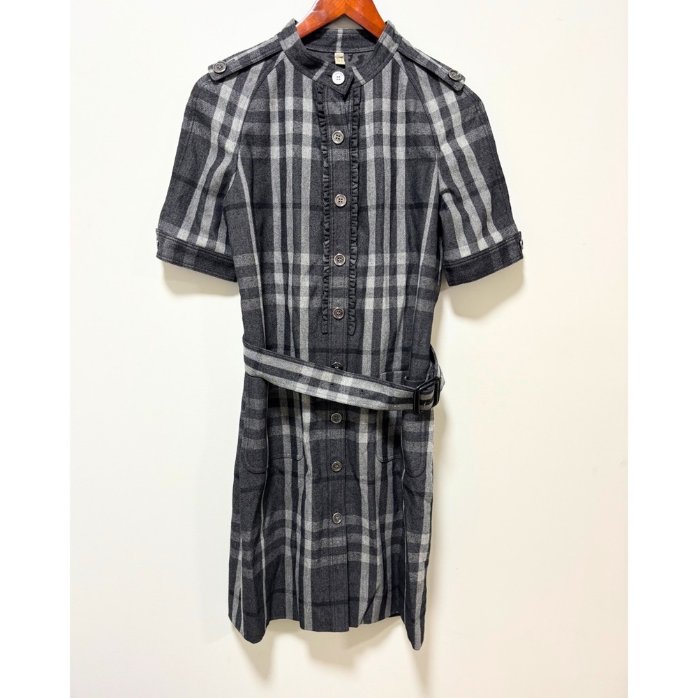 Authentic Burberry Dress ASO Blair Waldorf Gossip Girl RARE Plaid Gray Size 6 - Picture 6 of 11